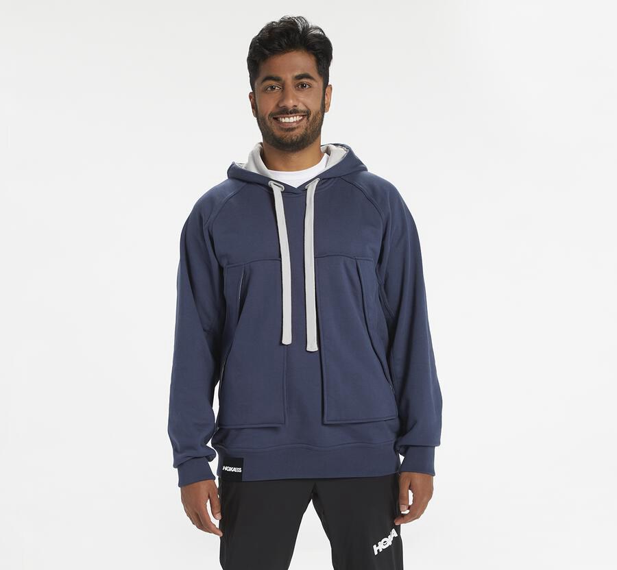 Hoka One One Hoodie Mens Navy - Bondi - 13287SYDE